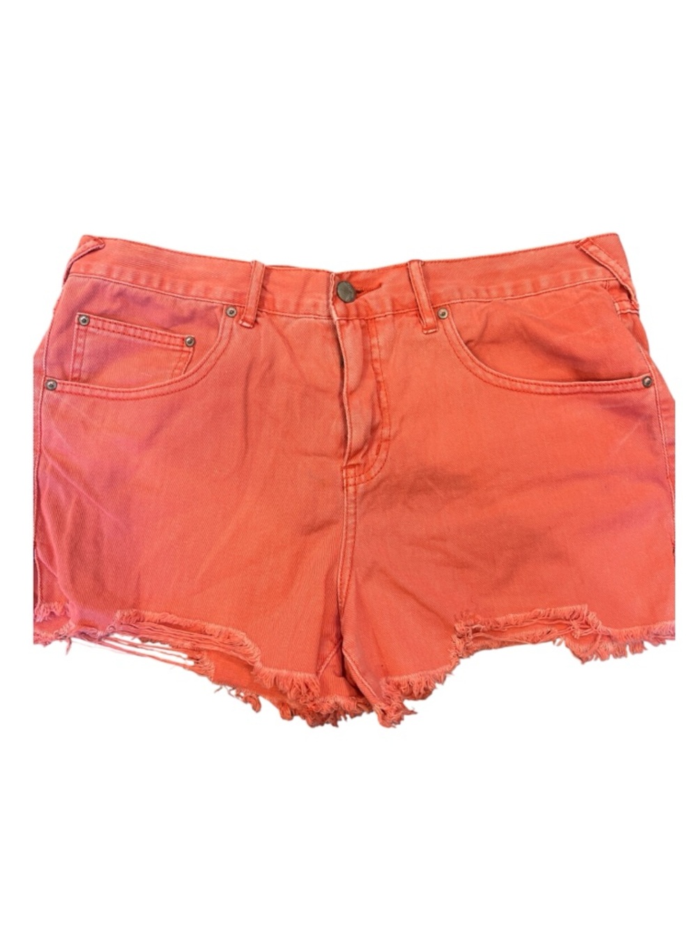 Free People Purple Frayed Hem Denim Shorts Low Rise Cutoff Casual Summer